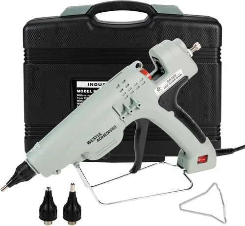 Miniatura 8 de IDL Packaging GG-220 Pistola de pegamento caliente industrial de 200 W de tamaño completo para barras de pegamento de 1/2 pulgada, calentamiento
