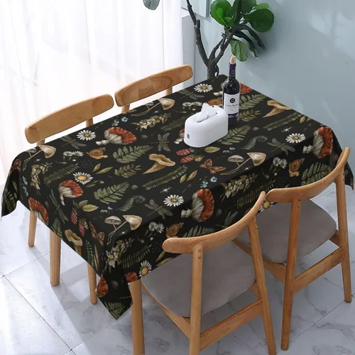 Miniatura 20 de Mantel decorativo con patrón azteca, estilo nativo étnico, bohemio, geométrico, verde, para cocina, banquete de fiesta y vacaciones, color negro