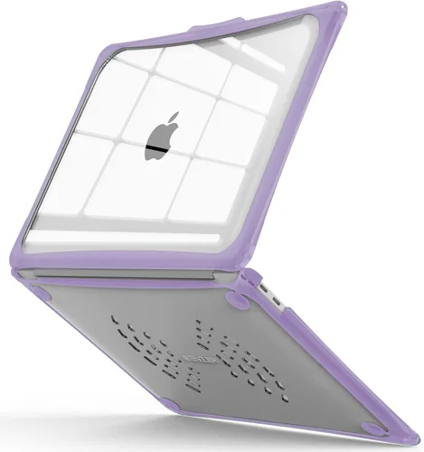 Miniatura 12 de IBENZER Hexpact AT13-BK - Funda compatible con MacBook Air de 13 pulgadas 2022 2021 2020 M1 A2337 A2179 A1932, funda protectora resistente