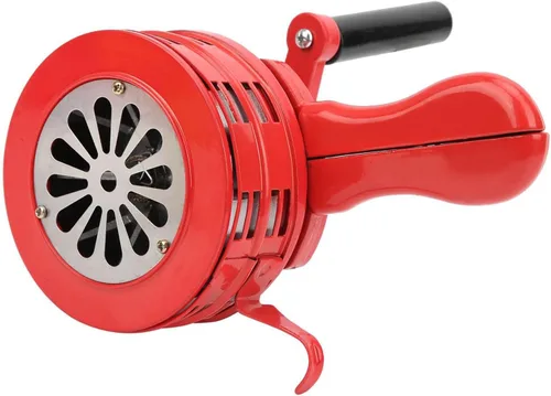 Miniatura 2 de Sirena de manivela, alarma portátil de funcionamiento manual de 120 dB, sonido fuerte, con carcasa de metal duradero, para escuelas, tropas