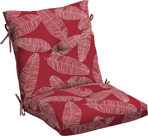 Miniatura 28 de Arden Selections Cojín de Silla de Comedor Exterior de Felpa Moderna con Mechones y Relleno Blowfill, 21 x 40 pulgadas, Repelente al Agua