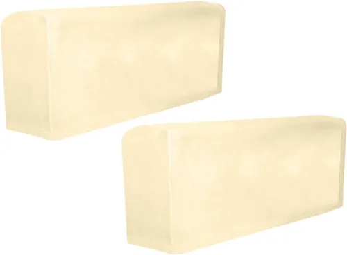 Miniatura 4 de Garneck 2 fundas de tela elástica para reposabrazos antideslizantes, de elastano, para sillón reclinable, protector de muebles, color beige