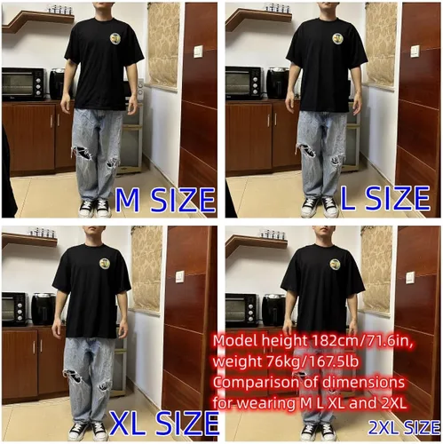 Miniatura 6 de torafarugaluo Mens Oversized T Shirts Tees Summer Unisex Yacht Club Print Crew Neck Cotton Tops Casual Streetwear Shirt