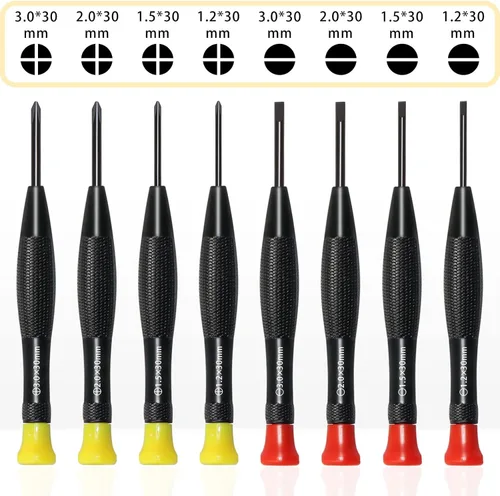 Miniatura 2 de Kit de reparación de lentes con tornillos para gafas, contiene kit de destornillador de precisión y almohadillas nasales, paño de limpieza, pinzas