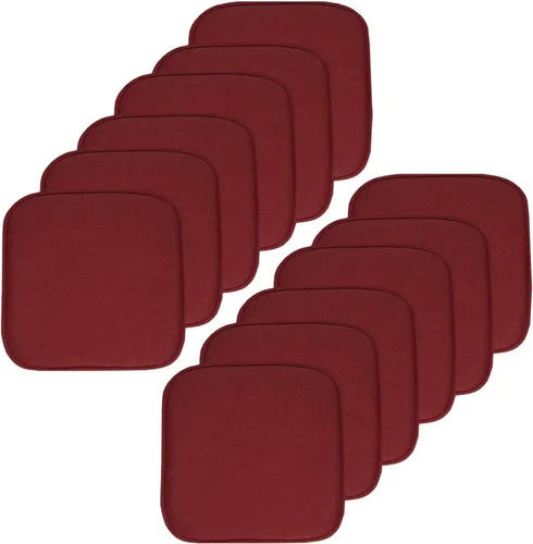 Miniatura 130 de Sweet Home Collection Cojines de espuma viscoelástica para silla, antideslizantes, diseño de panal de abeja, 16 x 16 pulgadas, paquete de 2