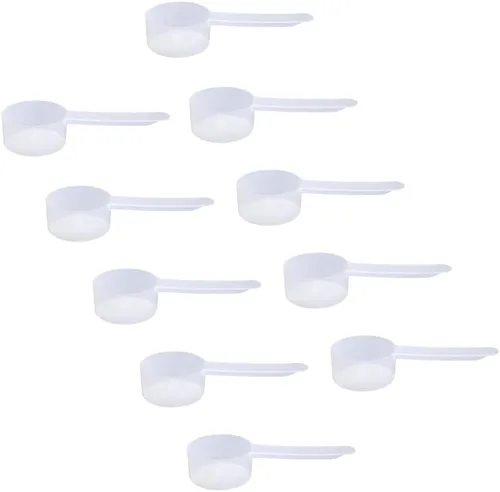 Miniatura 57 de Conjunto de 5 cucharas medidoras de plástico, 6 cucharadas (90 cc 3/8 taza 3 oz. 90 mL) con mango largo para polvos, gránulos, café, comida