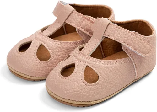 Miniatura 91 de RVROVIC Mocasines de princesa para bebé, zapatos brillantes de Mary Jane, zapatos de cuna de suela suave y ligera de primera calidad, zapatos