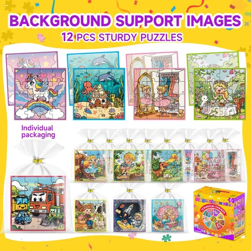 Miniatura 6 de Paquete de 12 recuerdos de fiesta de Pascua para niños, libros de rompecabezas magnéticos a granel para niños pequeños de 3 a 5 años y niños de 4 a