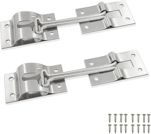 Miniatura 7 de ESUDNT Pestillo de puerta de remolque de acero inoxidable 304 para caravana, soporte de puerta de remolque, soporte de puerta de caravana, soporte