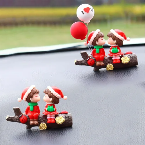 Miniatura 11 de Lindos adornos para parejas, decoración de automóvil, decoración de automóvil para pareja, figuras de acción de caricaturas para parejas, accesorios