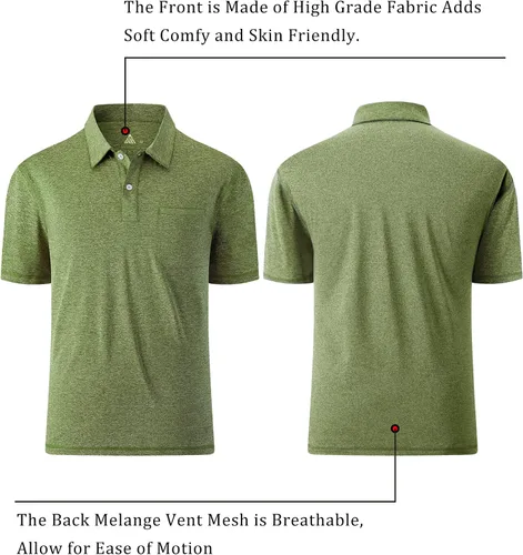 Miniatura 30 de V VALANCH Polo de golf de manga corta para hombre, estilo casual, con cuello que absorbe la humedad