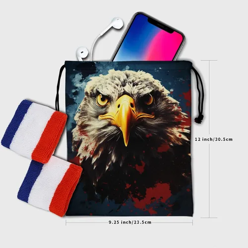 Miniatura 230 de Bolsa de agarre de gimnasia de piel de animal, bolsa de gimnasia con cordón ajustable, bolsa de cuerda para fauna silvestre, Mariposas Galaxy