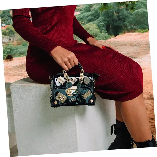 Miniatura 5 de VALICLUD Cadena de acrílico para bolsa, correa gruesa para bolso, bolso de mano, bolsa de repuesto, decoración de bolso, bolso de mano, accesorio