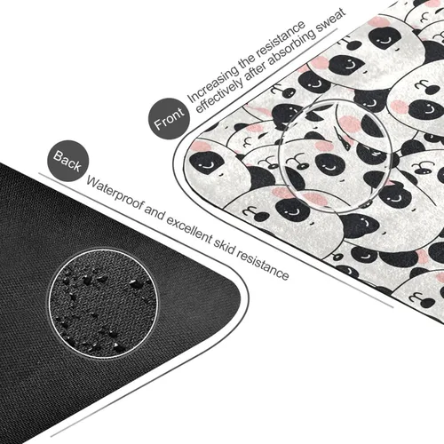 Miniatura 4 de Cute Pandas Yoga Mat Non Slip Thick Kids Eco Friendly Rubber Workout Foldable Yoga Mat Women Exercise