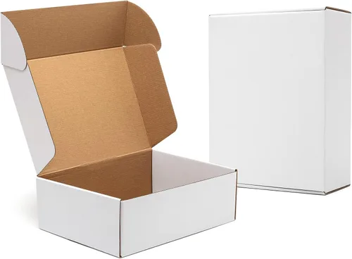 Timirog Cajas de envío blancas 12x9x4" Paquete de 20 - Caja de correo de cartón corrugado para pequeñas empresas, suministros de embalaje de