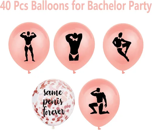 Miniatura 2 de Juego de 40 globos de despedida de soltera de oro rosa, juego de decoraciones de despedida de soltera, decoraciones de despedida de soltera, kit