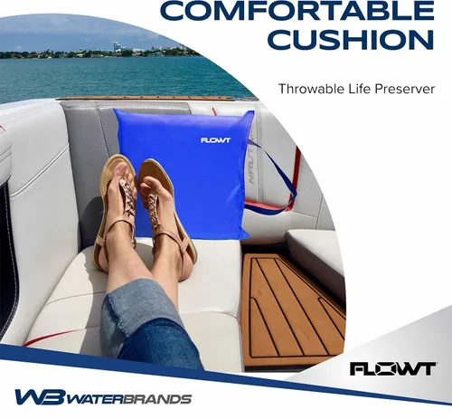 Miniatura 8 de Flowt - Cojín de asiento de barco y cojín para seguridad en barcos, aprobado por USCG tipo IV, cojín salvavidas para barco, duradero, cómodo cojín