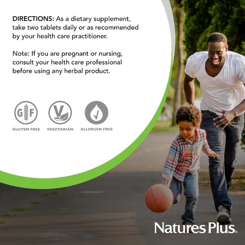 Miniatura 5 de NaturesPlus Herbal Actives Resveratrol, liberación prolongada - 60 tabletas - Vegetariano, sin gluten - 30 porciones