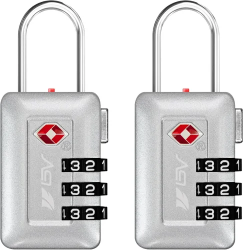 Miniatura 11 de Candado de viaje aceptado por TSA para equipaje, con combinación que puedes establecer, para taquillas de escuela y gimnasio, candados