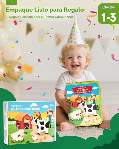 Miniatura 9 de hahaland Libro de actividades para niños pequeños de 1 a 3 años – Juguetes Montessori para niños de 1 año, regalos para niñas, juguetes educativos