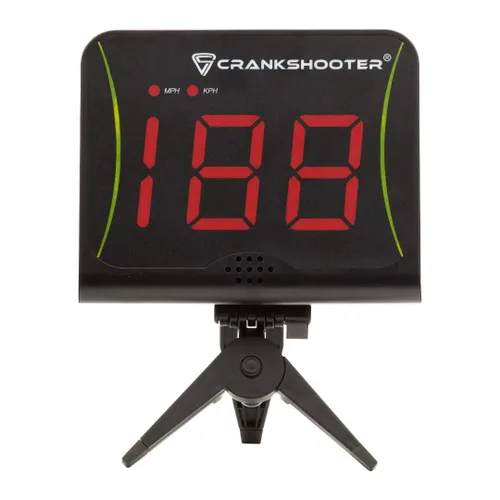 Radar CRANKSHOOTER - Radar de velocidad de disparo con medición en MPH y KPH - Radar independiente para lacrosse, béisbol, hockey, fútbol y más