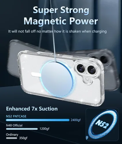 Miniatura 1584 de FNTCASE Funda para iPhone 13 Pro-Max: Fundas magnéticas transparentes compatibles con Magsafe Slim anti amarillamiento protección contra caídas
