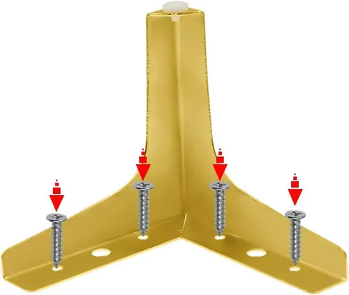 Miniatura 5 de Patas para muebles, patas de metal dorado de 6 pulgadas para muebles, patas de mesita de noche resistentes para mesa, armario, sofá, silla