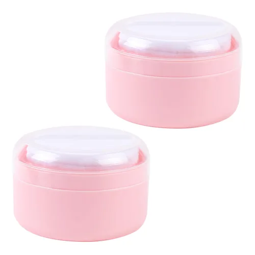 Miniatura 10 de 2 unidades de soplo de polvo de cuerpo grande y recipiente con tamiz para bebé después del baño, caja de polvo de talco para mujeres, playa, viajes