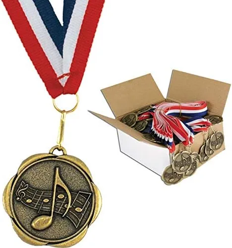 Miniatura 11 de Juego de 100 medallas de premio con cintas para el cuello