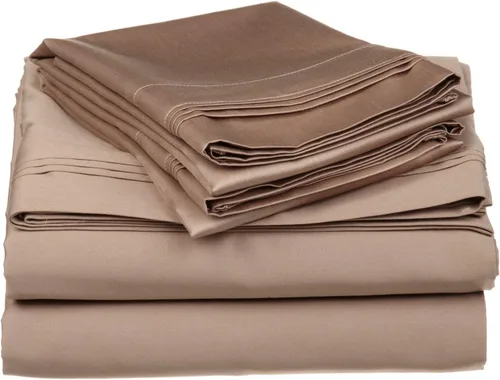 Miniatura 33 de 100% Egyptian Cotton Sheets 1000 Thread Count Twin Size Sheet Sets 4 PC Solid Bed Sheet Set True Luxury Hotel Quality Fits Up to 18 Inches Deep Beige