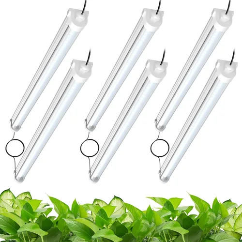 Miniatura 10 de JESLED Luces de cultivo impermeables para plantas de interior, 2 pies de espectro completo 5000K LED para inicio de semillas, plántulas y verduras