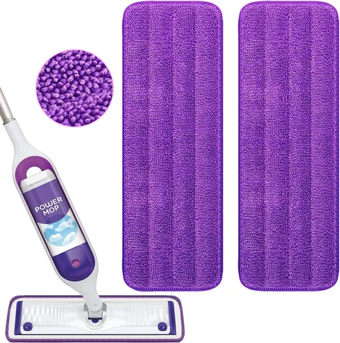 Miniatura 8 de Almohadillas de repuesto reutilizables para mopa eléctrica Swiffer Power Mop Kit de iniciación – Recambios de almohadillas Swifter Powermop