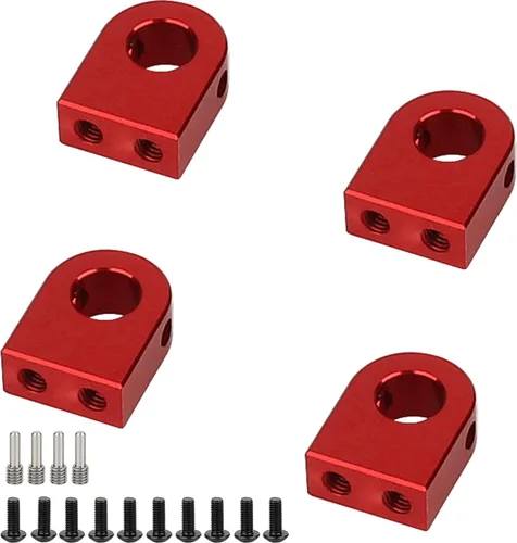 Miniatura 4 de 4 piezas de montaje de poste de cuerpo de aluminio CNC para Axial SCX10 PRO 1/10 RC Crawler Upgrade, 8G (rojo)