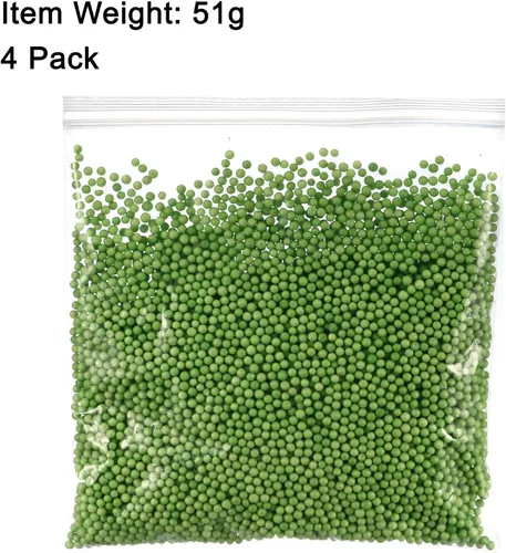 Miniatura 2 de uxcell Paquete de 4 bolas redondas de espuma de poliestireno verde de 0.1 pulgadas para las artes, manualidades, decoraciones de fiesta, rellenos