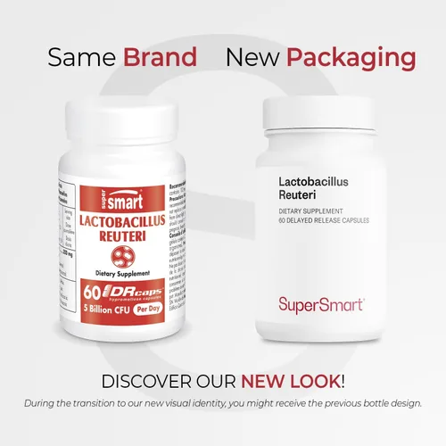 Miniatura 2 de Supersmart - Lactobacillus Reuteri 5 Billion CFU per Day - Probiotic Supplement Non-GMO & Gluten Free - 60 DR Capsules