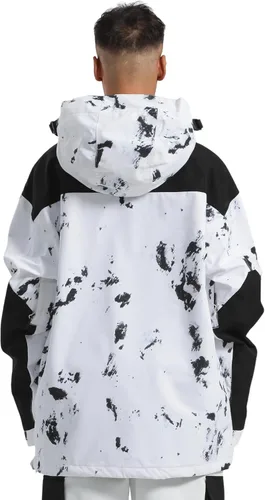 Miniatura 2 de GSOU SNOW Chaqueta de esquí para hombre, abrigo de nieve para snowboard, cálido, invierno, impermeable, con capucha