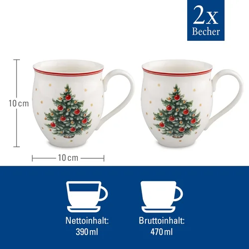Miniatura 4 de Villeroy & Boch Delight - Juego de tazas de 2 piezas, X Mas Tree