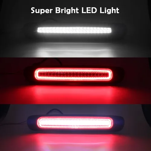 Miniatura 5 de Tercera Luz de Freno LED Compatible con Silverado Sierra 2007-2013 1500 2500 3500 1500HD 2500HD 3500HD 3ra Luz de Freno, Luz de Parada Central