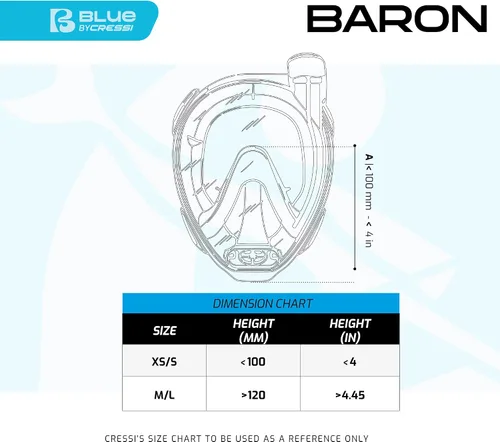 Miniatura 5 de Cressi Baron, transparente/aguamarina, M/L