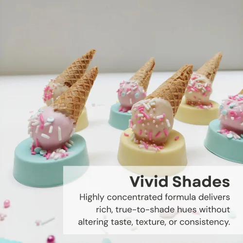Miniatura 5 de Chefmaster Colorante para Dulces Blanco Tonos Verdaderos A Base de Aceite Tinte de Grado Profesional Chocolate, Fresas, Cake Pops