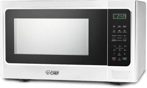 Miniatura 9 de Microondas Commercial Chef 1,3 pies cúbicos con 10 niveles de potencia, microondas con cerradura de puerta de tira, microondas de encimera de 1000W