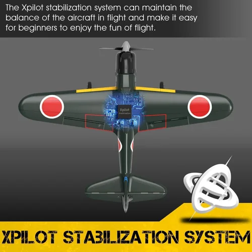 Miniatura 5 de VOLANTEXRC Avión RC para principiantes, avión RC de la Segunda Guerra Mundial 4CH A6M Zero con Aileron, avión de control remoto de 2.4 GHz con auto