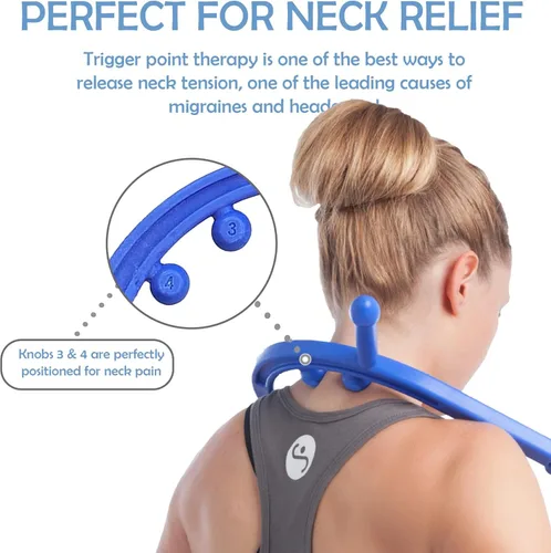Miniatura 6 de Herramienta para automasaje Body Back Company, terapia de punto de activación, Azul