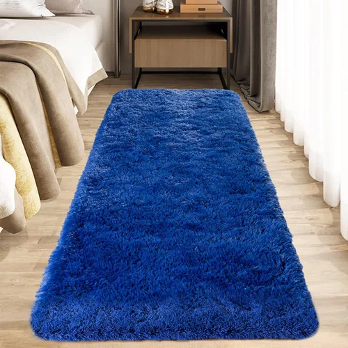 Miniatura 89 de Zentavio Alfombras de área para sala de estar, alfombras grises para dormitorio, alfombra de 4 x 6, alfombra mullida, peluda y suave, shag estética