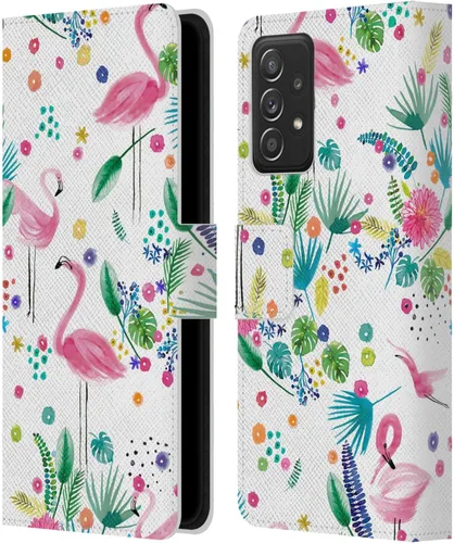 Miniatura 7 de Head Case Designs Officially Licensed Ninola Brushstrokes Black Summer Patterns Leather Wallet Case Compatible with Samsung Galaxy A53 5G (2022)
