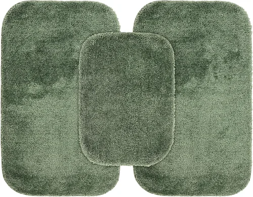 Miniatura 81 de Garland Rug 2 alfombras de baño tradicionales de nailon lavables color morado (17 x 24 pulgadas, 21 x 34 pulgadas), suaves, absorbentes y elegantes