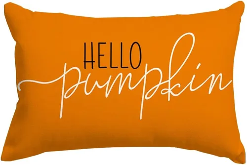Miniatura 12 de RABUSOFA Fundas de Almohada de Otoño 18x18 Pulgadas, Almohadas Decorativas de Otoño Hello Pumpkin, Funda de Cojín para Exteriores de Acción