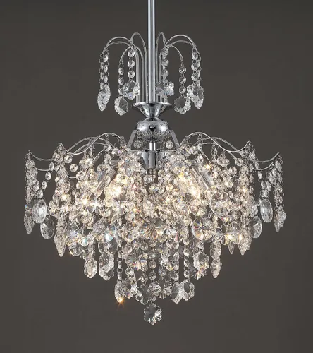 Miniatura 13 de Q&S Mini Lámpara de Araña de Cristal, Lámpara de Araña Rosa Moderna, Pequeña Lámpara Colgante para Habitación de Princesa, Vestidor, Baño, Tienda