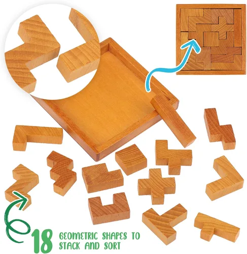 Miniatura 4 de Rompecabezas de Teaser Cerebral de Madera para Niños, Niños y Adultos. Nuevo Nivel de Desafío para Aquellos que Aman un Buen Entrenamiento Mental