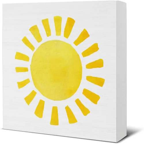 Miniatura 8 de Letrero de madera con diseño de girasol de granja, con texto en inglés "Hey There Sunshine", letrero decorativo de escritorio de verano, decoración